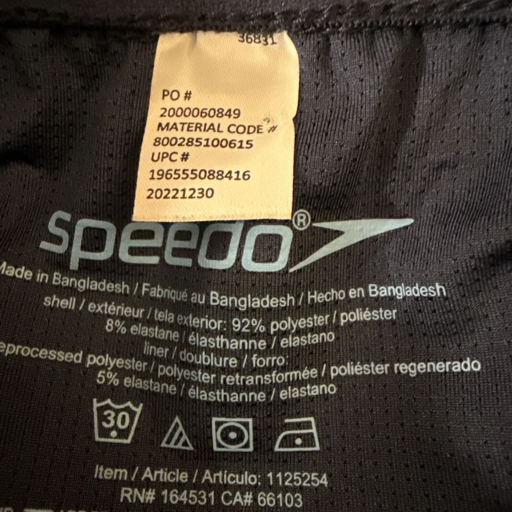 Speedo Swim Trunks Men's XL Blue Orange Tropical Print Elastic‎ Waist